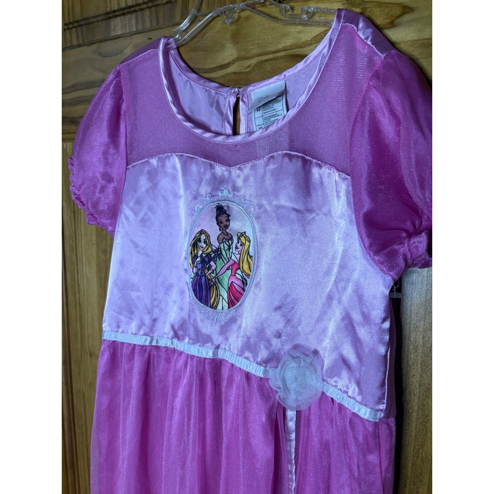 Disney Store Princess Nightgown Pink Purple Rapunzel Tiana Aurora Girls 10 - Picture 3 of 6